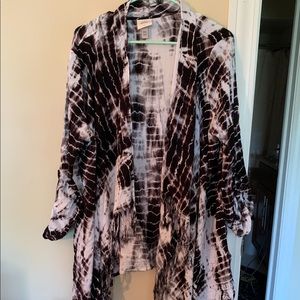 Knox Rose black tye-dye cardigan
